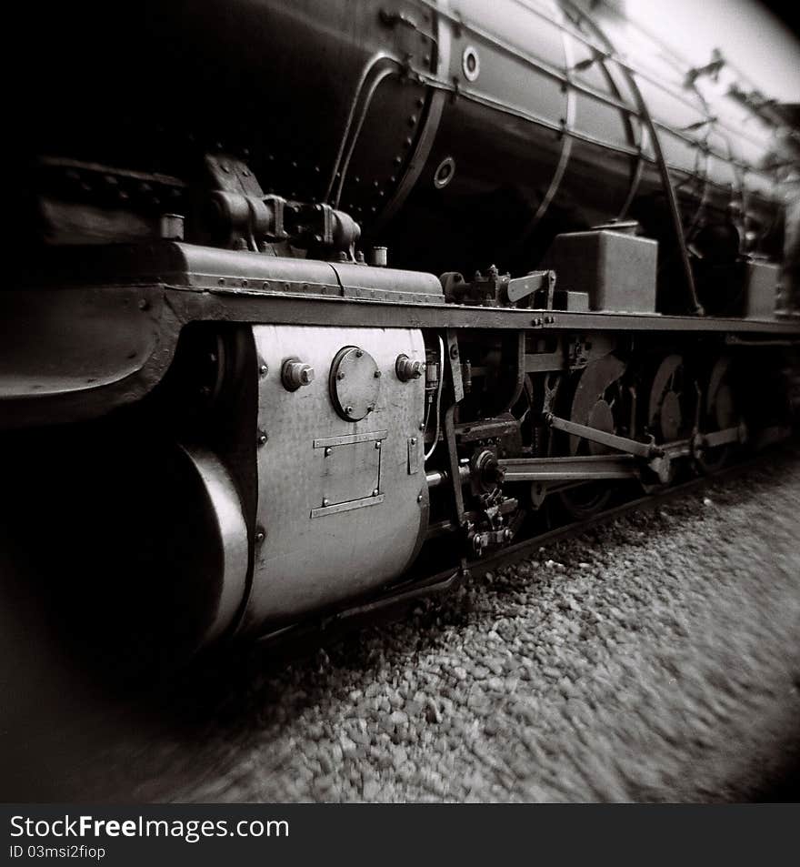 A steam locomotive shot with Holga camera in South Africa.