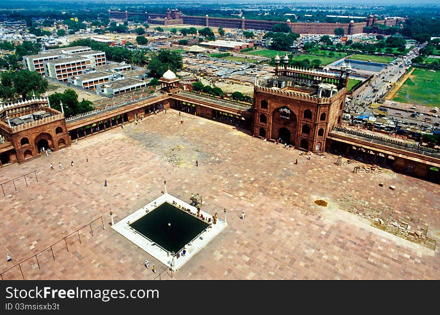 Famous old  red fort in Delhi. Famous old  red fort in Delhi