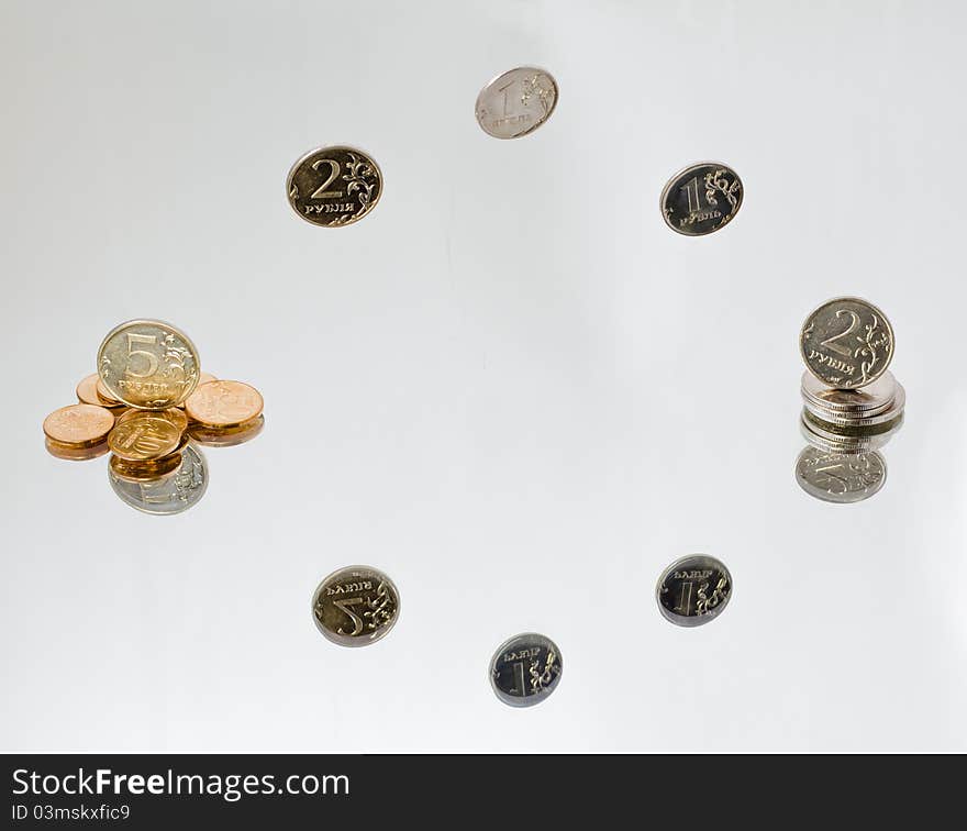 Reflection in the mirror of Russian coins