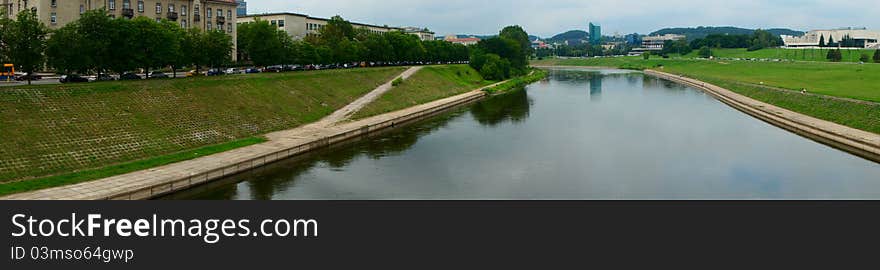 Panorama of the urban landscape of Vilnius, Lithuania. Panorama of the urban landscape of Vilnius, Lithuania