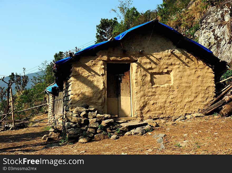 The native soil home in Nepal