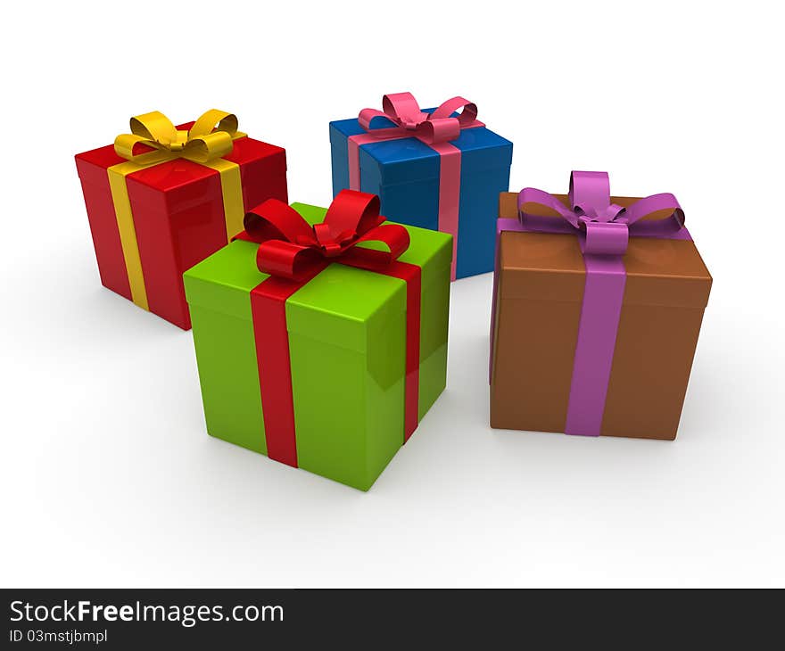 3d gift box color