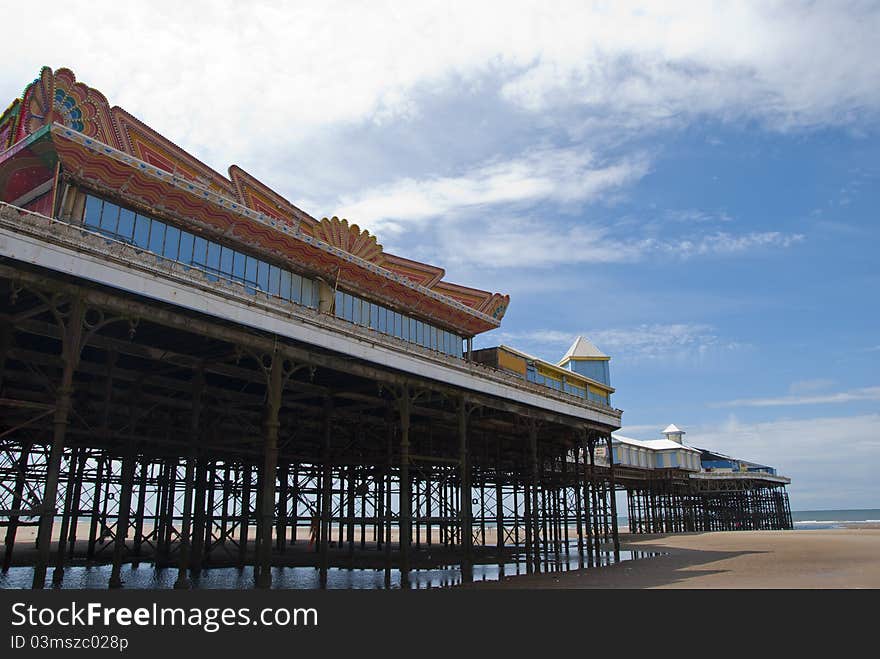 Central Pier Blackpool from beach