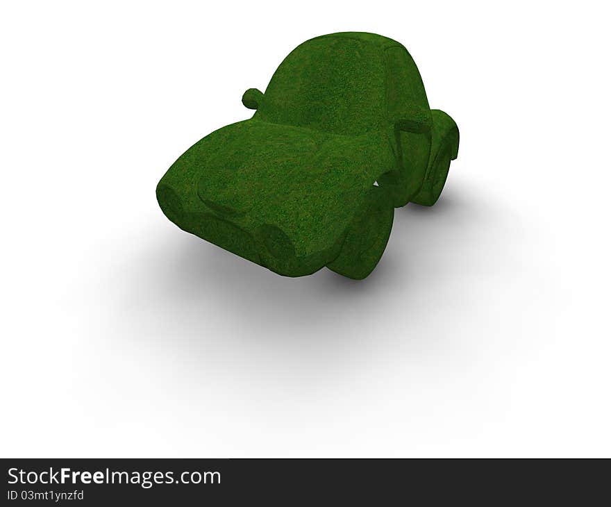 Isolated Eco Friendly Toon Car