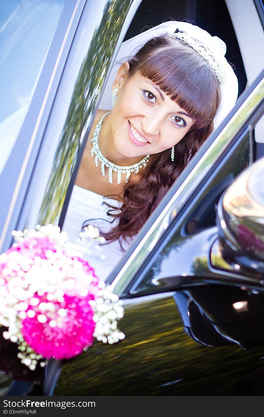 The bride with a  bouquet