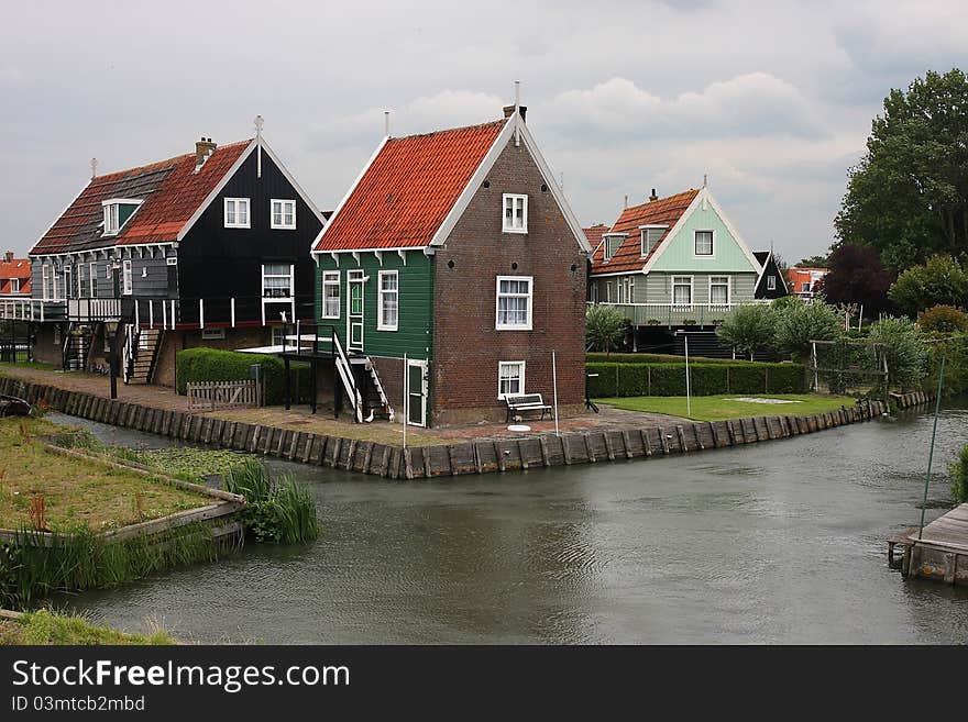 Houses In Marken, Holland