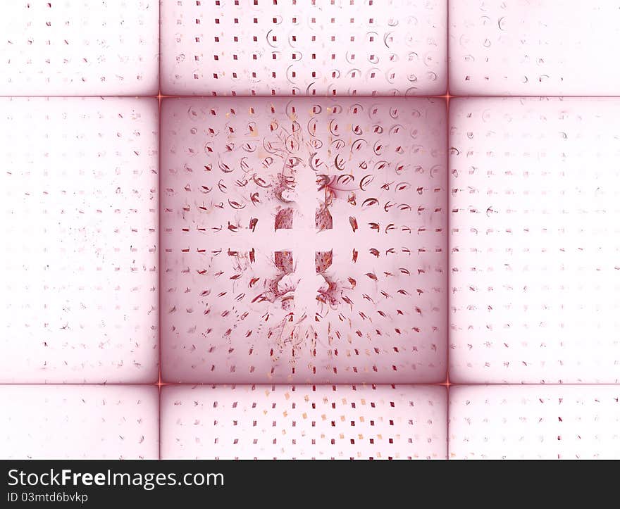 Abstract background cube fractal color