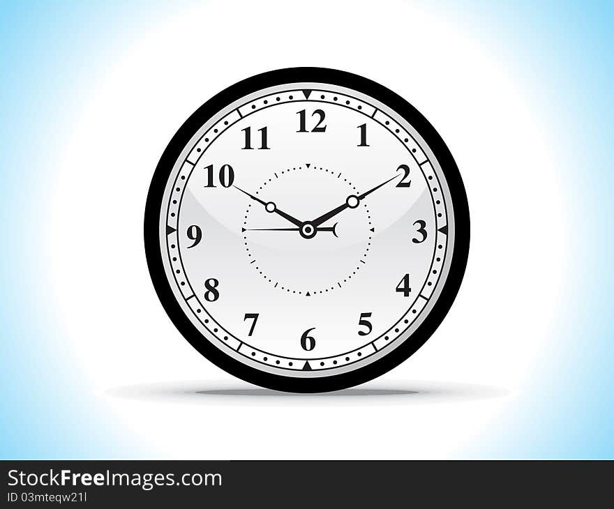 Abstract black clock illustration