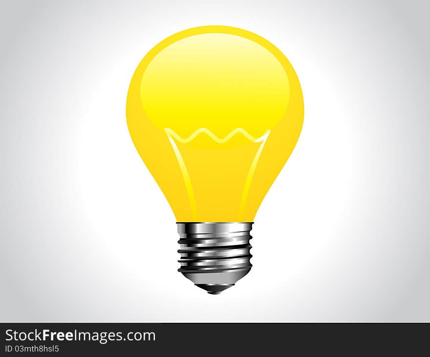 Abstract shiny yellow bulbe vector illustration