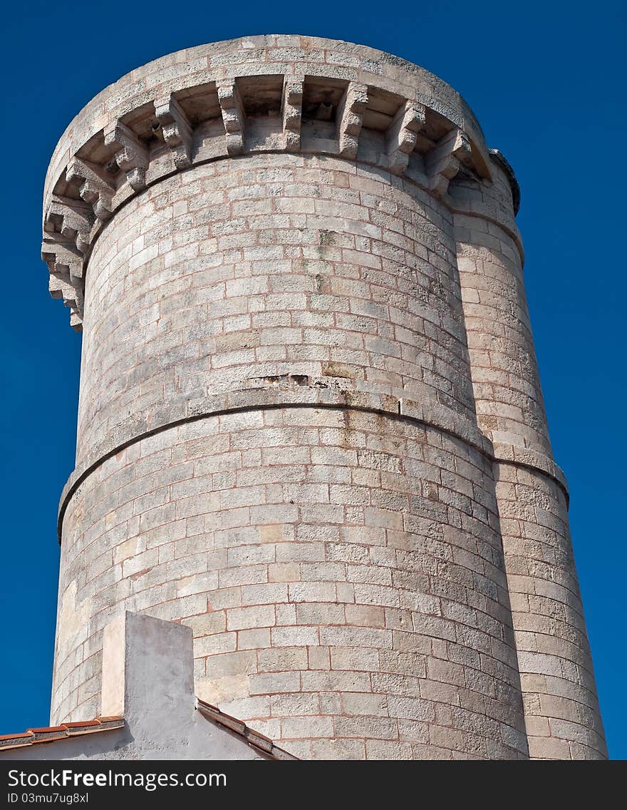 Renovated ancient light house built in 1682 on the french island of ile de re. Renovated ancient light house built in 1682 on the french island of ile de re.