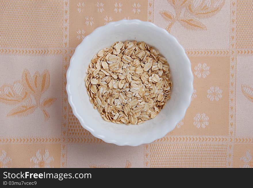 Bowl of porridge on the table. Bowl of porridge on the table