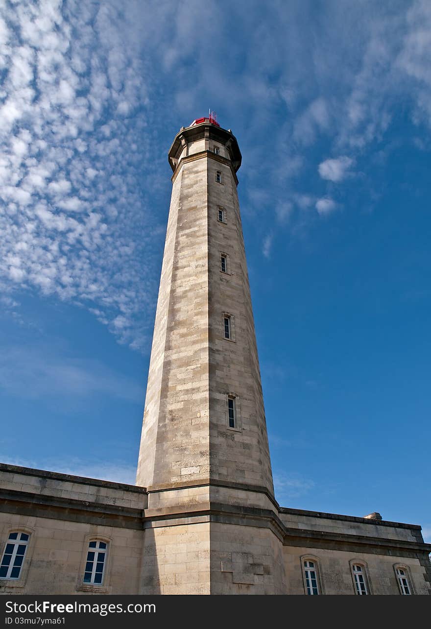 Lighthouse on the island of ile de re.