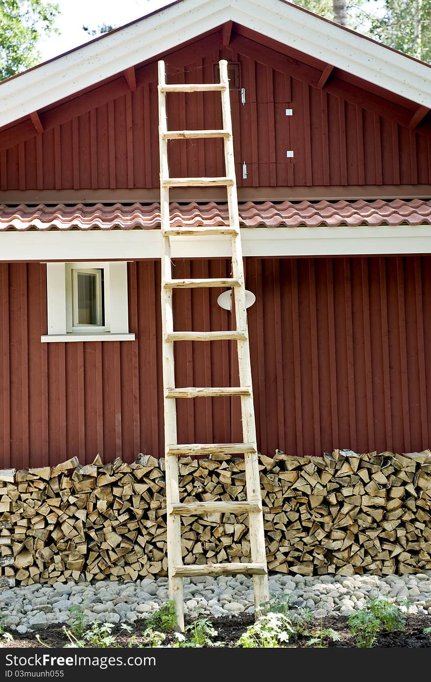 Traditional finnish wood house for summer rest time. Traditional finnish wood house for summer rest time