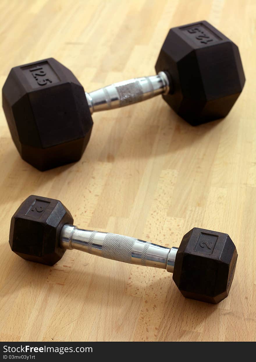 Gym and exercise equipment in the gym. Gym and exercise equipment in the gym