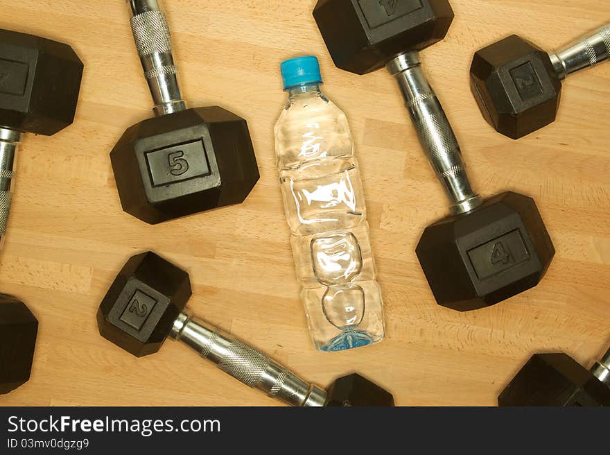 Gym and exercise equipment in the gym. Gym and exercise equipment in the gym