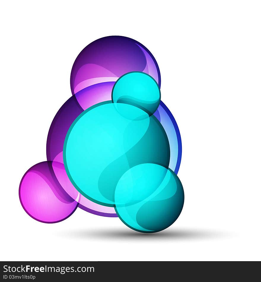 Abstract Glass Shape Vector Background