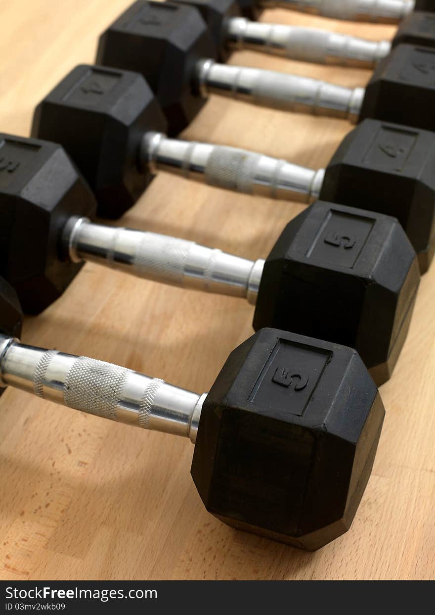 Gym and exercise equipment in the gym. Gym and exercise equipment in the gym