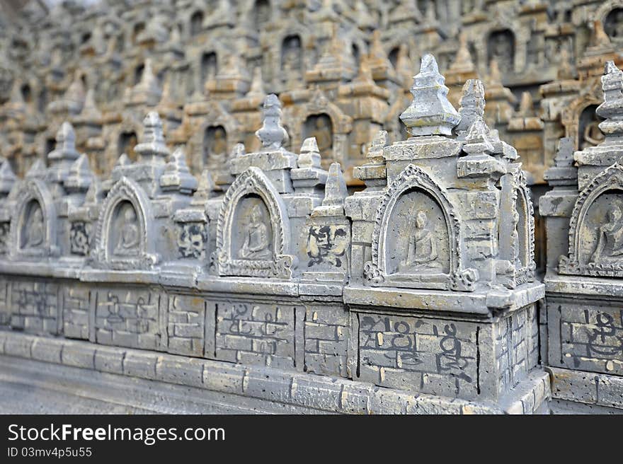 Model of Indian temple in the store