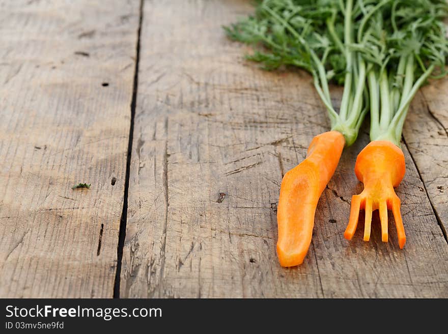 Carrot fork and knife