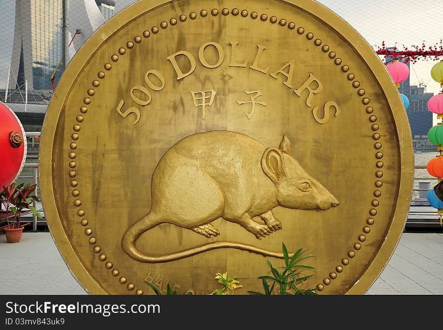 Gold coin of rat