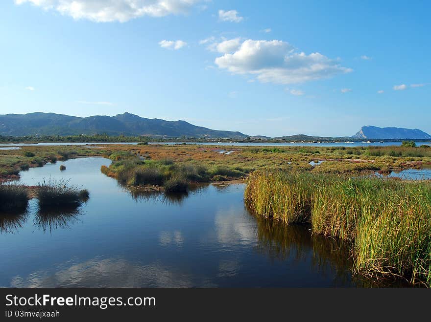 Landscape at sunset in Sardinia - Italy