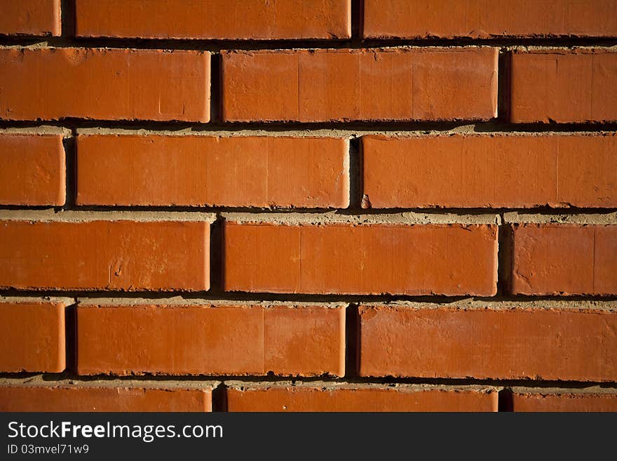 New brick wall for background, Odessa, Ukraine