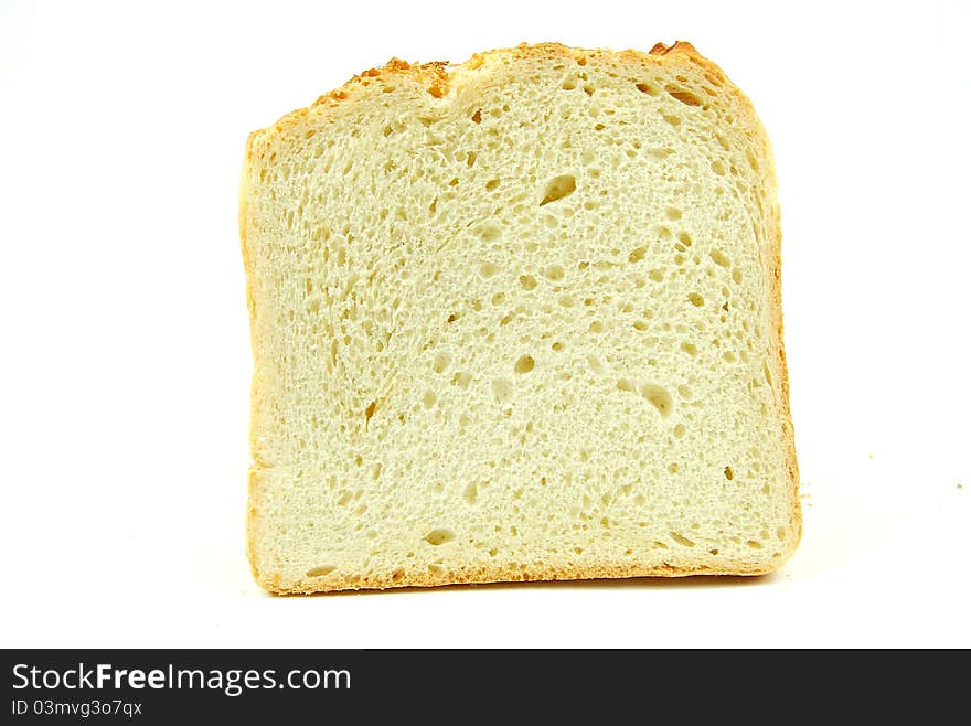 White loaf on white background, isolated