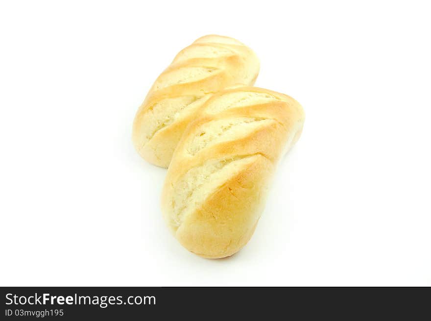 Sweet rolls on white background