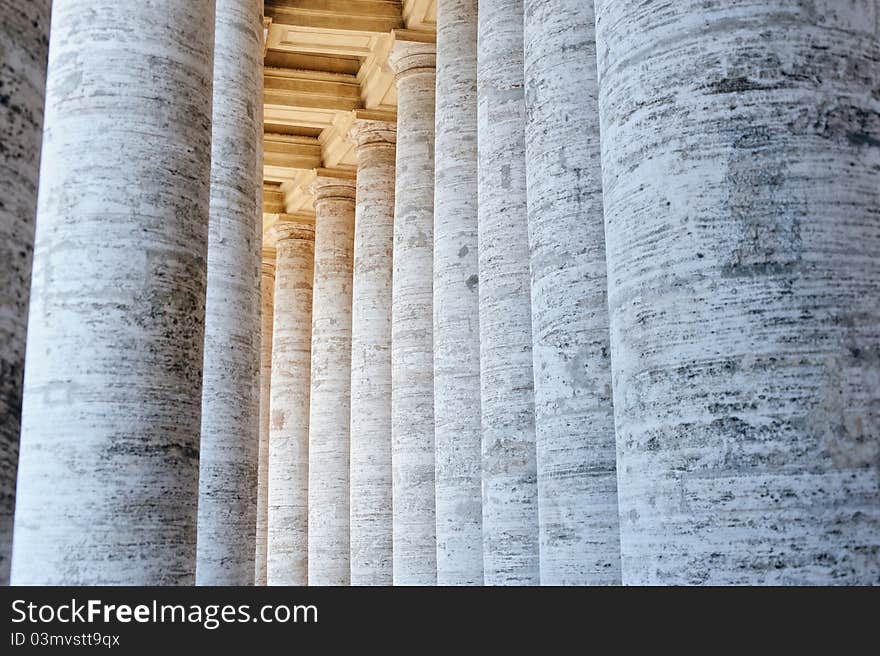 Bernini's colonnade at Saint Peter's Square. Rome. Bernini's colonnade at Saint Peter's Square. Rome