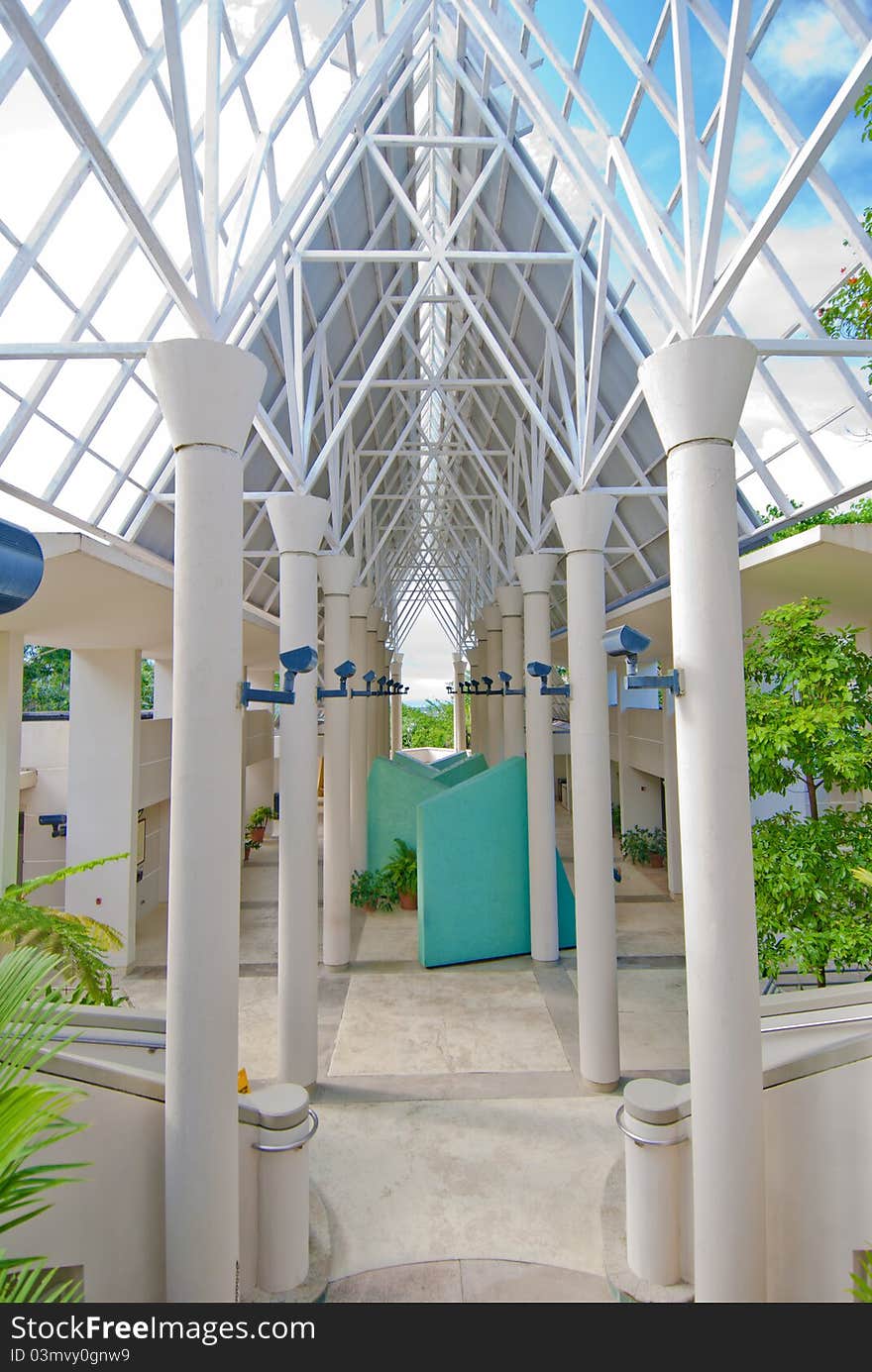 The el yunque national forest visitore center, in the mountainous interior of puerto rico. The el yunque national forest visitore center, in the mountainous interior of puerto rico.