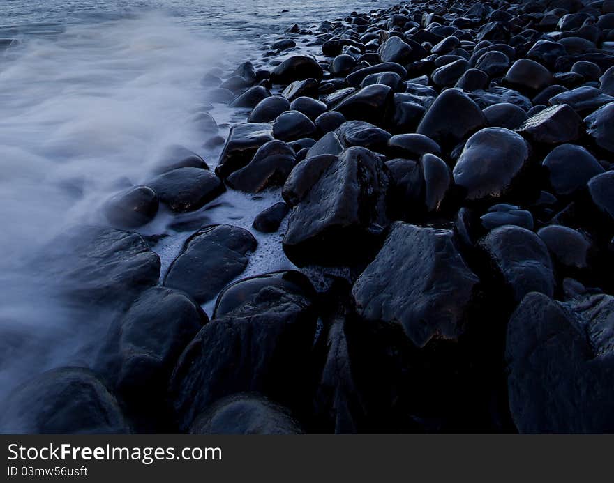 Long exposure image of the ocean. Long exposure image of the ocean