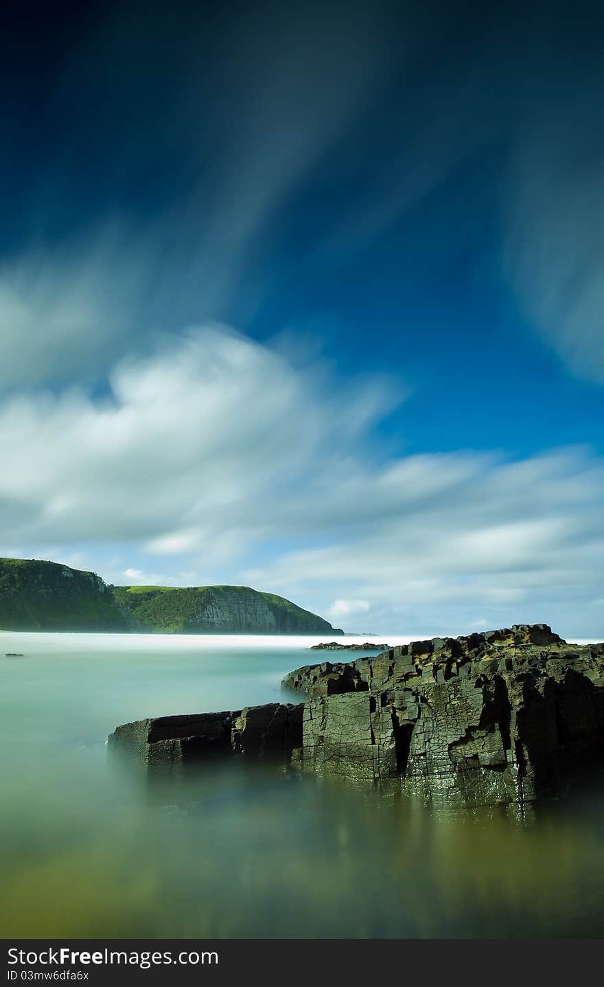 Long exposure image of the ocean. Long exposure image of the ocean