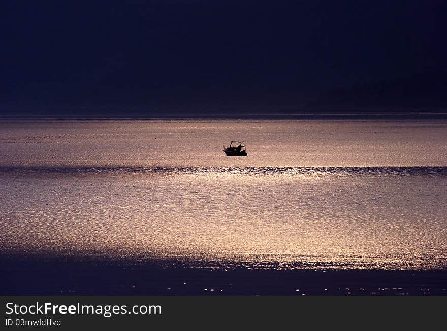 Moonlight on the sea