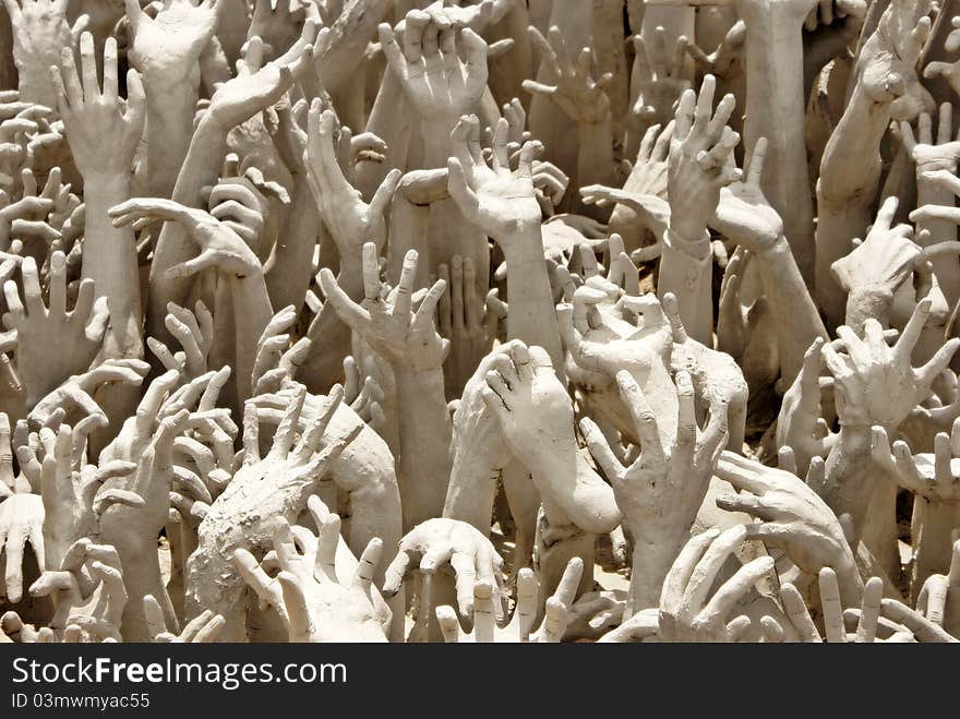 Wat Rhong Khun with Thai Stucco