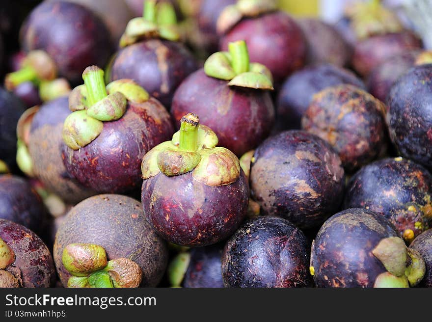 Fresh mangosteen background