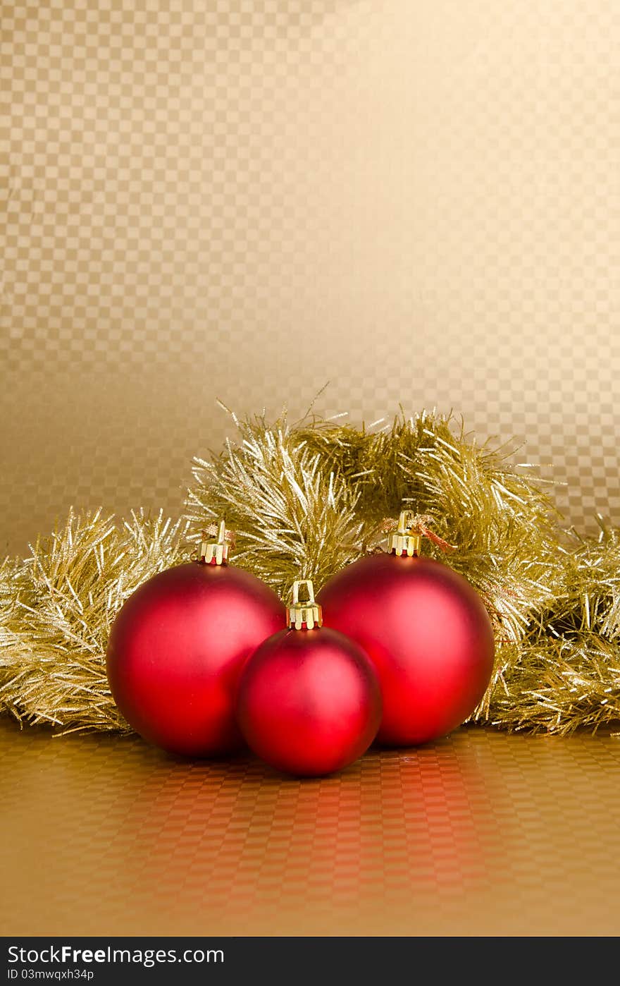 Christmas background - red balls