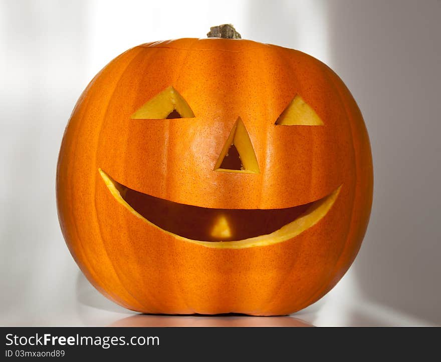 Halloween lantern on a white background