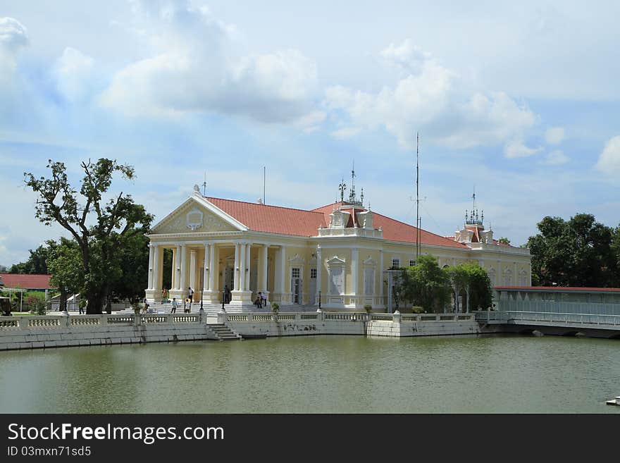 Bang Pa-In Palace Aisawan Thiphya-Art (Divine Seat of Personal Freedom) in Ayuthaya province, Thailand. Bang Pa-In Palace Aisawan Thiphya-Art (Divine Seat of Personal Freedom) in Ayuthaya province, Thailand.