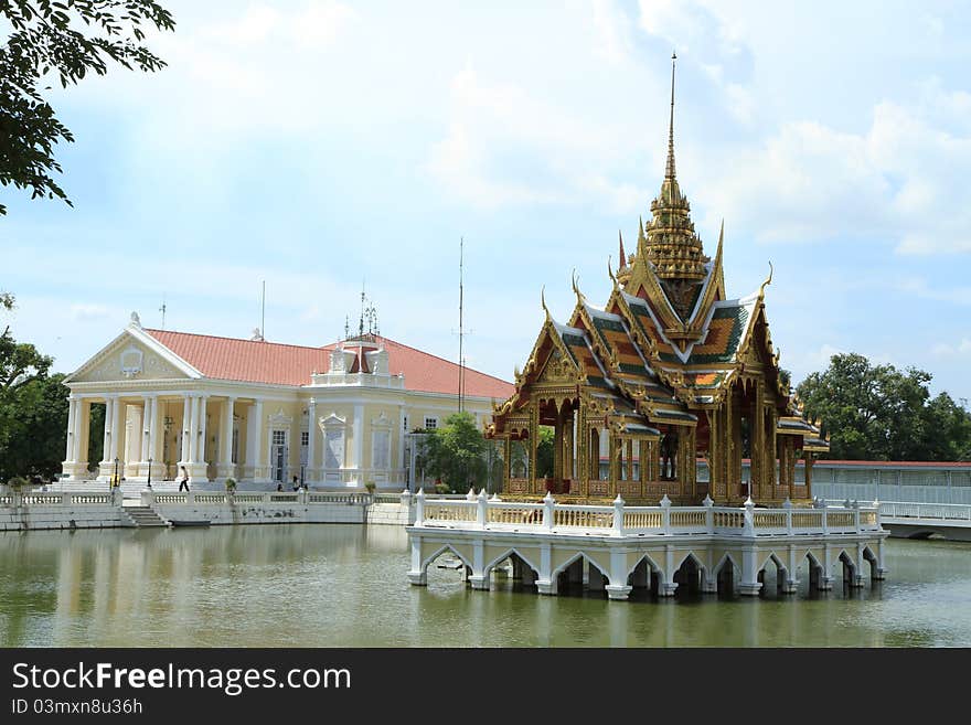 Bang Pa-In Palace Aisawan Thiphya-Art (Divine Seat of Personal Freedom) in Ayuthaya province, Thailand. Bang Pa-In Palace Aisawan Thiphya-Art (Divine Seat of Personal Freedom) in Ayuthaya province, Thailand.