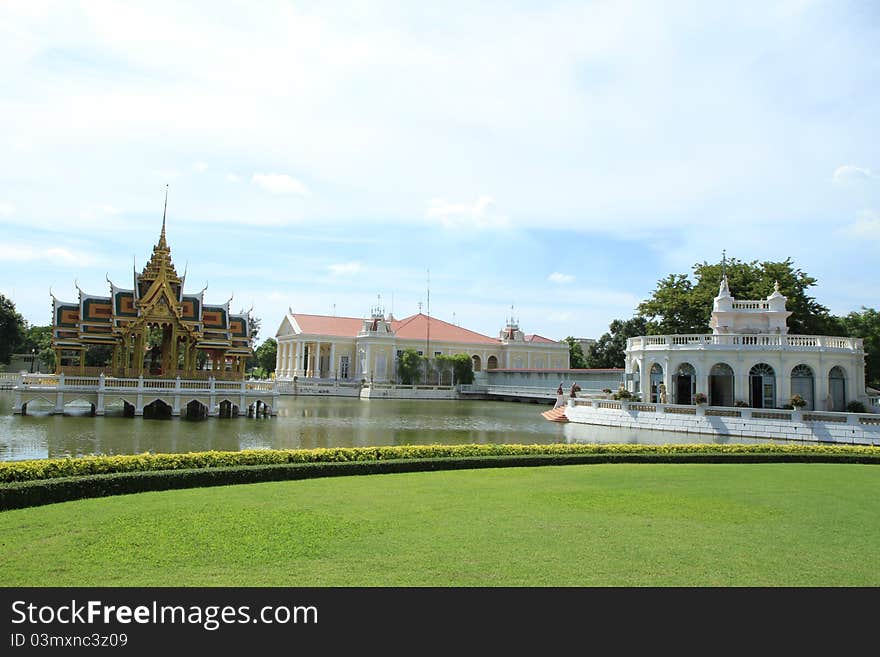 Bang Pa-In Palace Aisawan Thiphya-Art (Divine Seat of Personal Freedom) in Ayuthaya province, Thailand. Bang Pa-In Palace Aisawan Thiphya-Art (Divine Seat of Personal Freedom) in Ayuthaya province, Thailand.