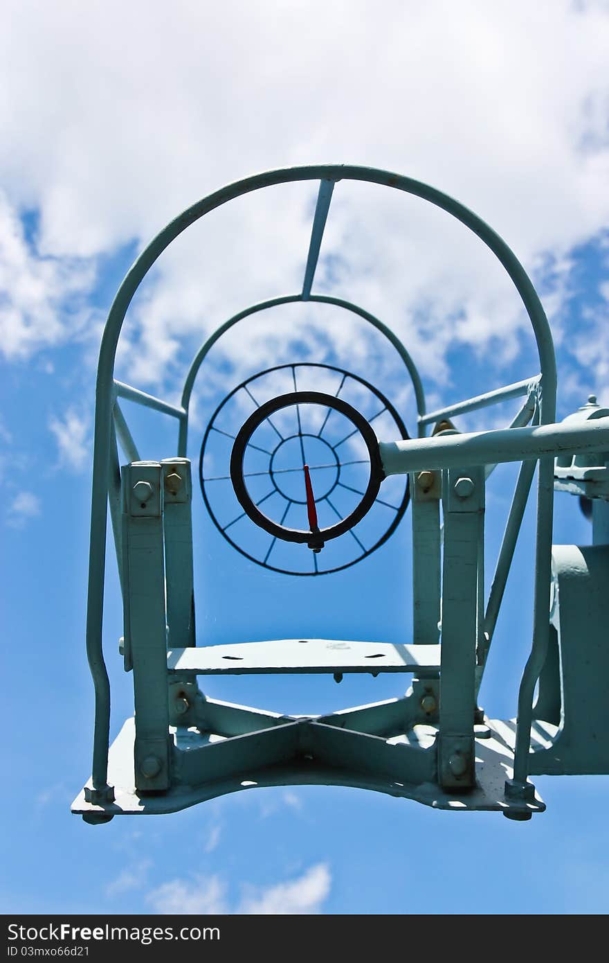 Anti aircraft gun sight on the HMCS Haida shown at rest after a long career in WWII and the Korean War before being retired in 1963.