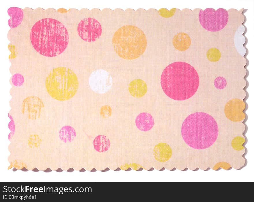 Paper with dotted motif, color and texture