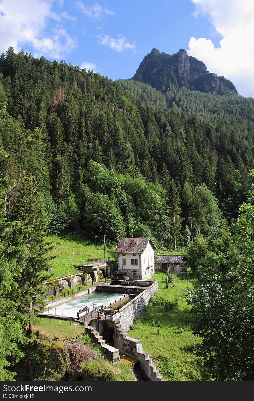 A view of a mountain village