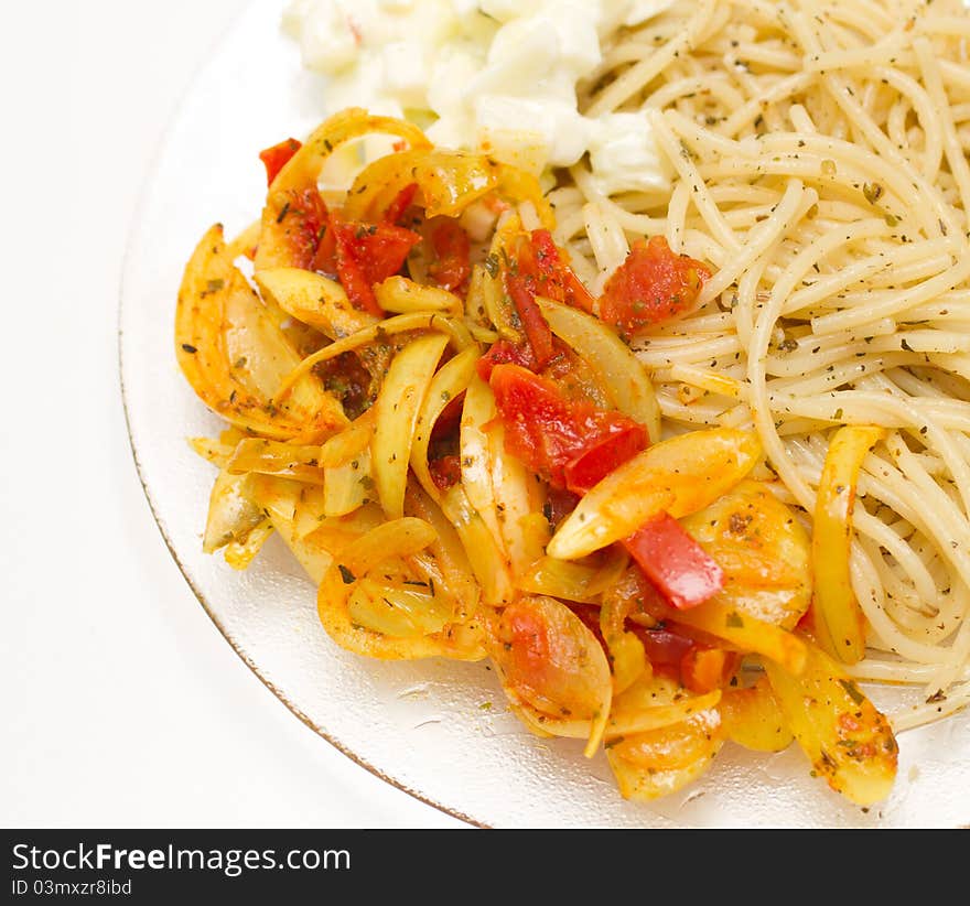 Vegetable souce with pasta