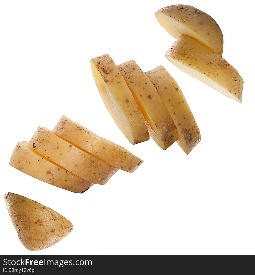 Potato isolated on the white background