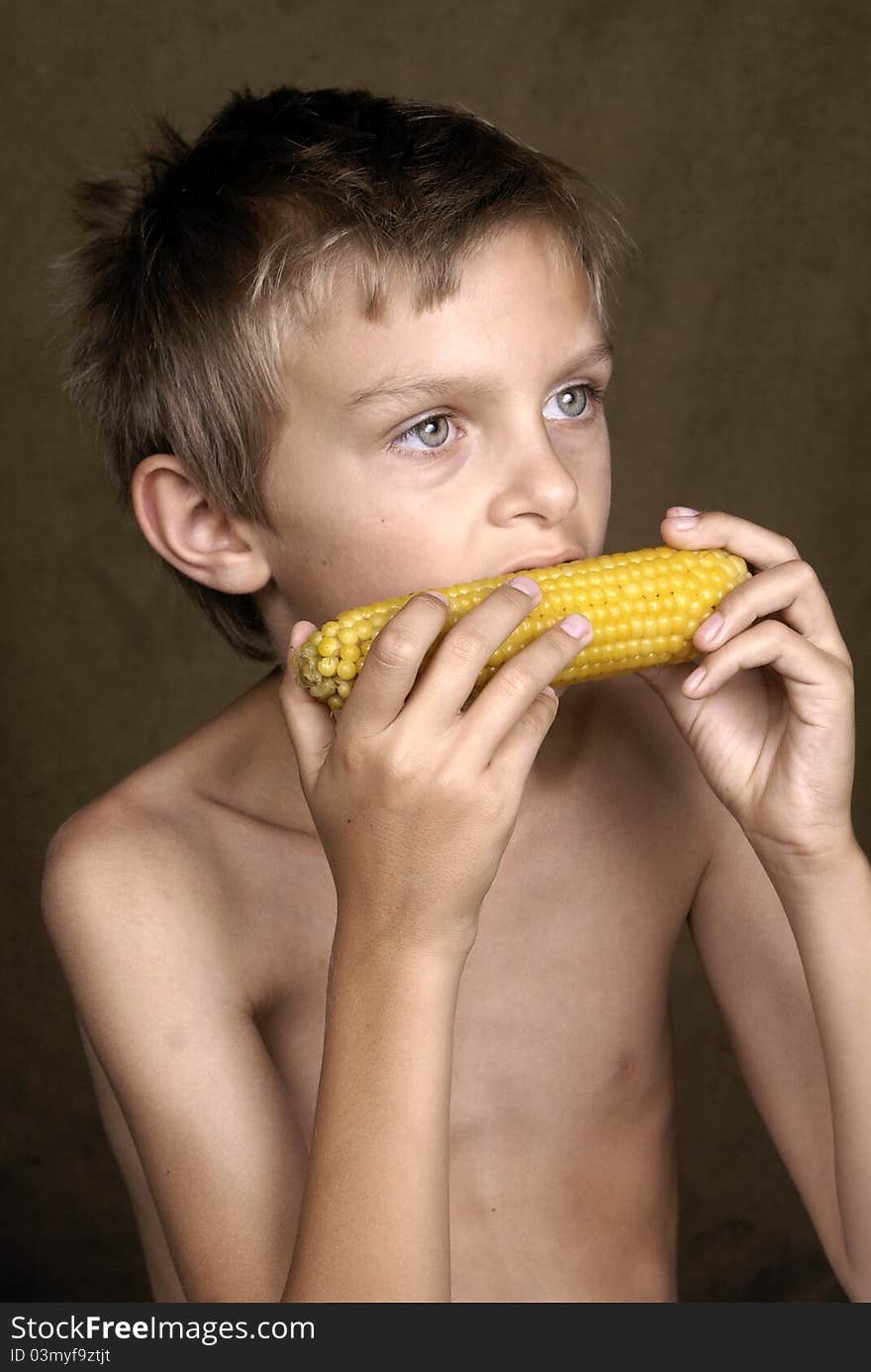 Boiled corn.