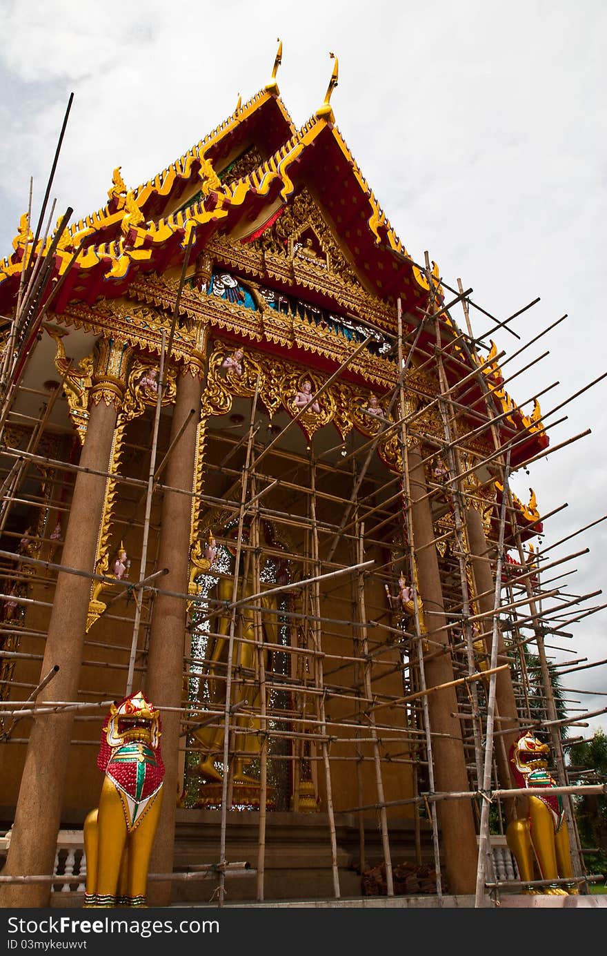 Build the church in the temple of thailand. Build the church in the temple of thailand