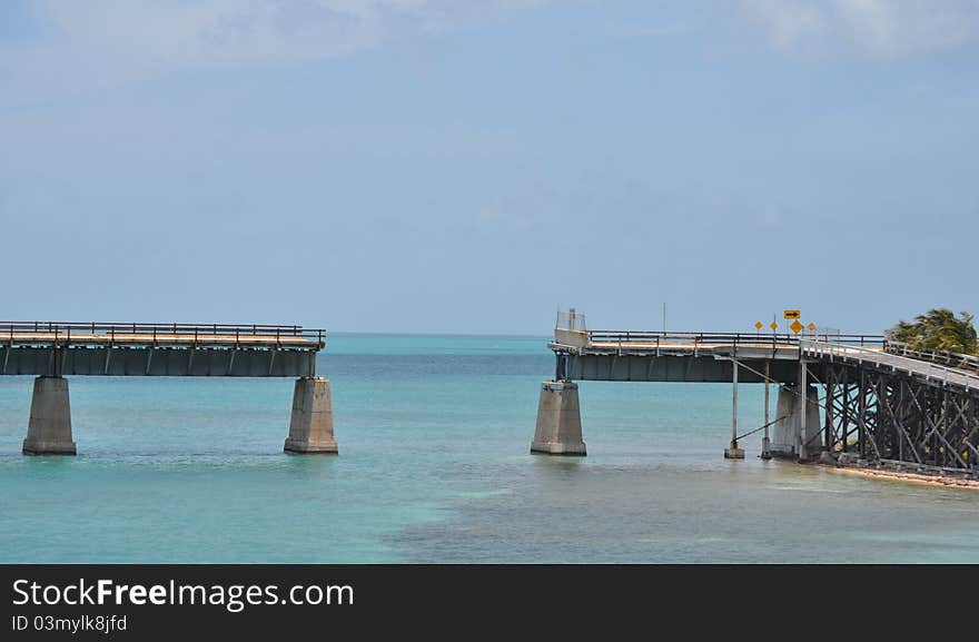 The Old Bridge in the Keys, Florida. The Old Bridge in the Keys, Florida