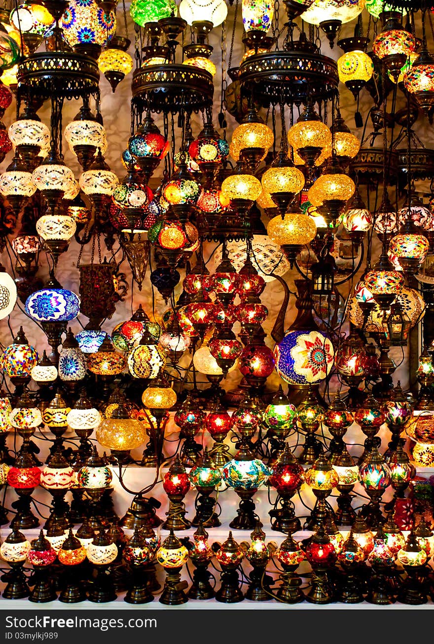 Traditional Arabic lantern in Istanbul bazar, Turkey. Traditional Arabic lantern in Istanbul bazar, Turkey