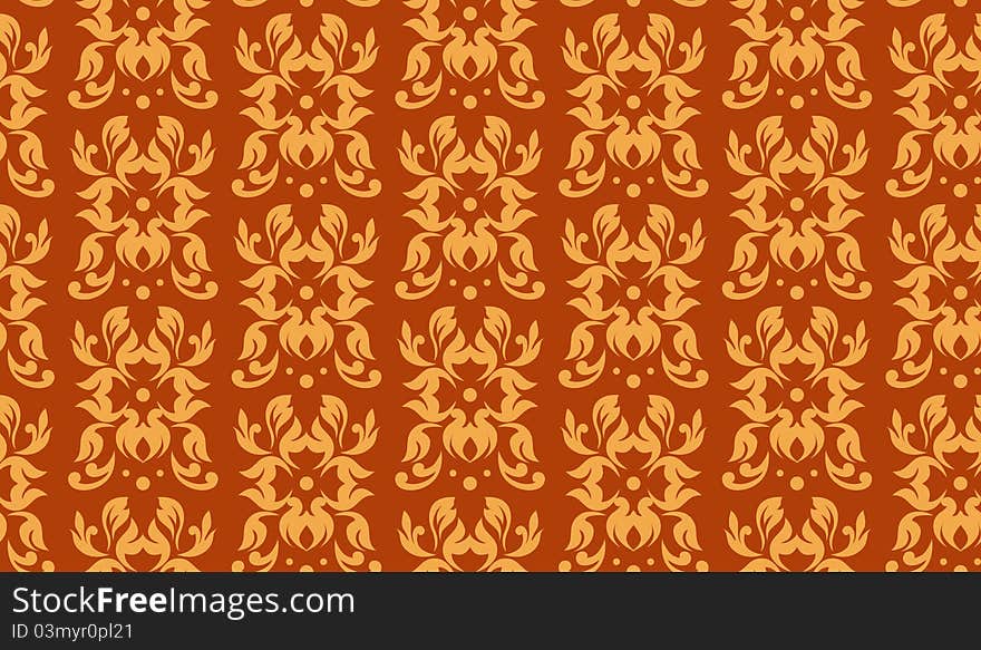 Seamless Damask background. Great for wallpapers